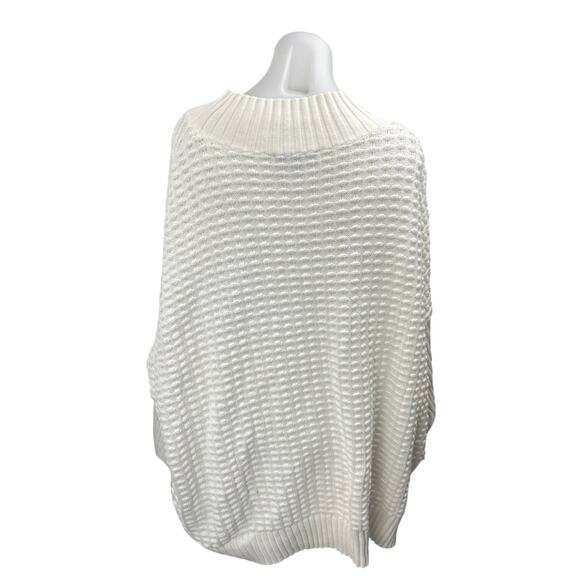 French Connection Mozart Popcorn Women's White Long Sleeve Mock Neck Sweater XL - Picture 2 of 4